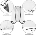GoodtoU Drawstring Backpack Bulk, 20 Pcs Draw String Bags Cinch Bag Gym Sackpack for Women & Men, White