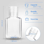 Saiveina 30 Pcs 1 oz Travel Bottles, Empty Hand Sanitizer Bottles, Portable, Refillable Containers for Business Trip