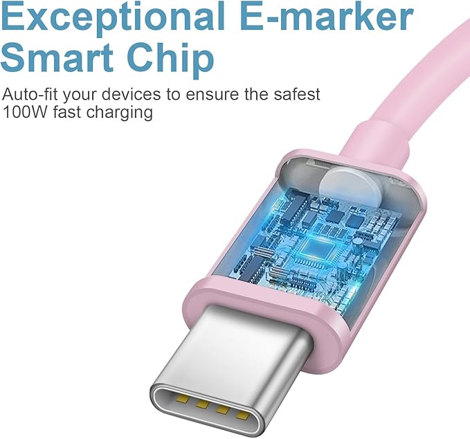 10FT iPhone 17 16 15 Charger Fast Charging USB C Charger Block Type C Chagrer Fast Charging 2-Pack for iPhone 17/17 Plus/17 Pro/17 Pro Max/iPhone 16/16 Plus/16 Pro/16 Pro Max/15/15 Pro Max/(Pink)