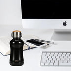 YOHKOH Mini Insulated Water Bottle With Bamboo Lid - 8.8oz Small Vacuum Insulated Water Bottle for Women Kids, 12 Hrs Hot & 24 Hrs Cold Stainless Steel Thermos Leak-Proof BPA-Free (8.8oz,Black)