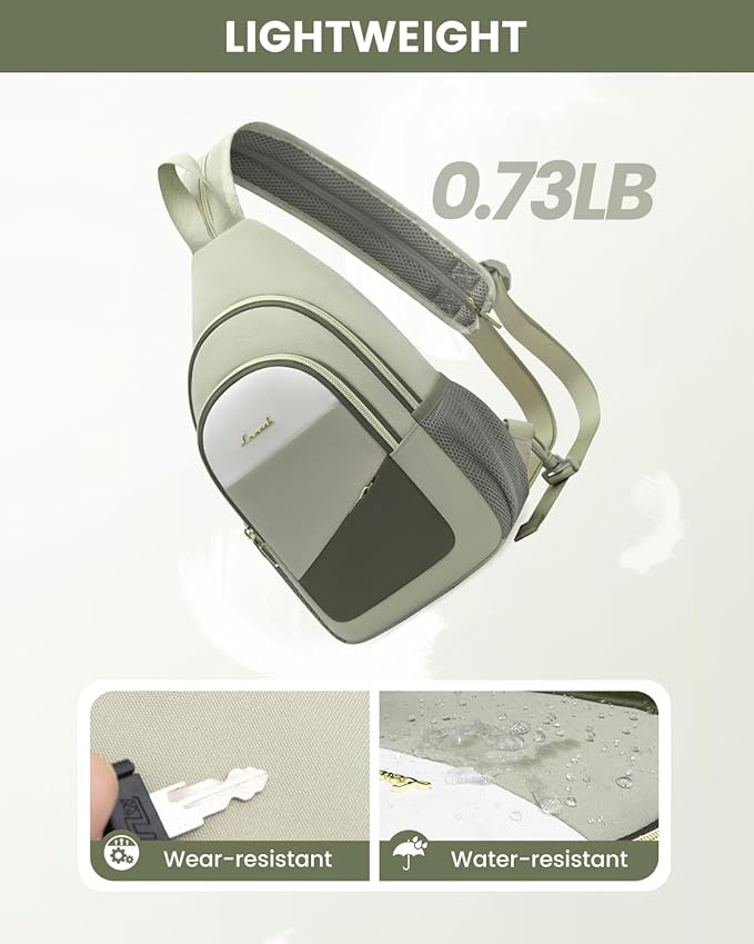 LOVEVOOK Sling Bag for Women, Sling Backpack Crossbody Bag Convertible, Small Diaper Bag Hiking Daypacks Water-resistant, Travel Shoulder Bag Chest Bag