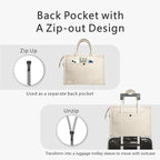 TOPDesign Heavy-Duty Canvas Tote Bag for Women, Adjustable Crossbody/Shoulder Handbag with 9 Pockets, Everything Tote