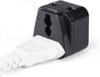 OREI Switzerland Power Plug Adapter, 2 in 1 USA Grounded Connection - Universal Socket - Type J - 4 Pack - Perfect for Cell Phones, Laptops, Chargers & More