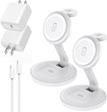 3 in 1 Foldable Magnetic Wireless Charging Station,iPhone Mag-Safe Charger,15W Fast MagSafe Charger Stand for Apple iPhone16Pro Max/16 Pro/15 ProMax/14/13/12,Apple Watch Ultra/2/SE to S9,AirPods Pro 3