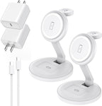 3 in 1 Foldable Magnetic Wireless Charging Station,iPhone Mag-Safe Charger,15W Fast MagSafe Charger Stand for Apple iPhone16Pro Max/16 Pro/15 ProMax/14/13/12,Apple Watch Ultra/2/SE to S9,AirPods Pro 3
