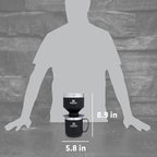 Stanley Perfect Brew Pour Over Set | 12 oz Camp Mug with Lid Included | Drip Coffee Maker with Reusable Filter | Insulated Stainless Steel | BPA-Free | Matte Black
