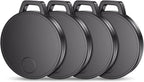 Keys Finder, Bluetooth Tracker and Item Locator for Keys, Bags, and More; Android and iOS Compatible, Phone Finder, Water Resistance, Replaceable Battery, 4-Pack