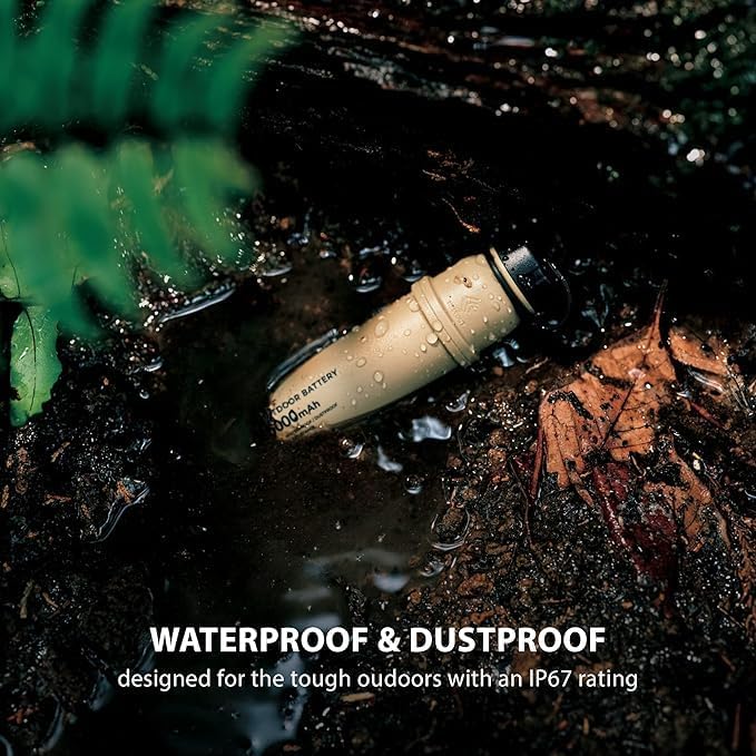 NESTOUT Outdoor Camping Fan with Tripod, 4 Speed Settings & Natural Breeze Mode, 3 Angle Oscillation, 90° Adjustable Tilt, Timer (30/60/90 mins), USB-C Compatible, Portable Tent Fan, Portable Charger