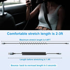 iPhone Charger Cable for Car [3FT+6FT], Coiled Lightning Cable [Apple MFi Certified] 2 Pack Lightning Cord Compatible with iPhone14 13/12/11 Pro Max/XS MAX/XR/XS/X/8/7/Plus/6S iPad/iPod-Black