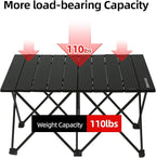 ROCK CLOUD Portable Camping Table Ultralight Aluminum Camp Table Folding Beach Table for Camping Hiking Backpacking Outdoor Picnic, Double Frame