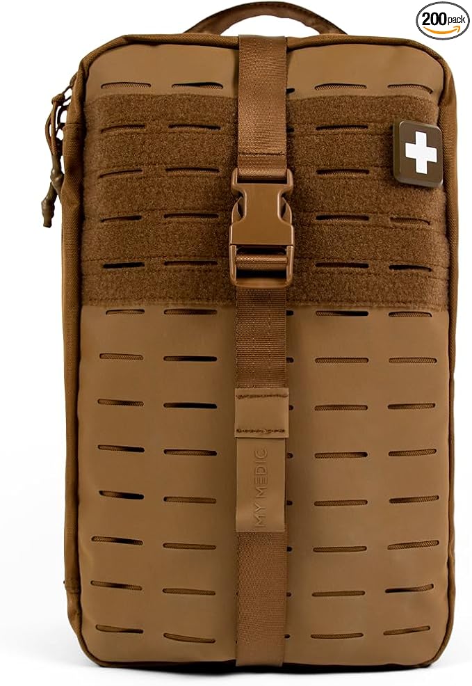 My Medic MYFAK Large Pro- HSA FSA Approved Ifak First Aid Kit - Comprehensive 200 life saving Item Medical Kit - Boat or Car First Aid Kit - Coyote