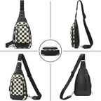 CLUCI Crossbody Bags for Women Men,Leather Sling Bag Cross Body Backpack for Woman Gifts for Women Birthday Unique