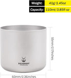 Camping Mug Titanium Double Wall Coffee Tea Cup (110ML Double-Wall Cup)