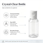 TRENDBOX 6 Pack Plastic Empty Bottles with Flip Cap for Shampoo, Lotions, Liquid Body Soap, Cream (1 oz / 30 ml)