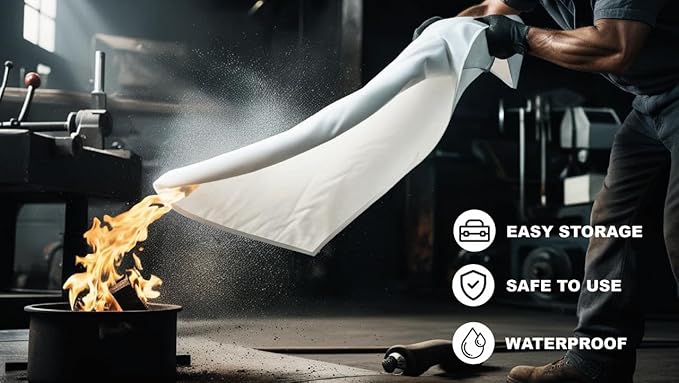 Emergency FIRE Blanket of Fiberglass – 2 Pack - 40x40 2-FIRE Suppression Safety for Home,Kitchen,Camping CAR,RV – BE Prepared & Stay Safe Today