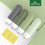 ME.FAN Travel Bottles for Toiletries, TSA Approved 3oz Travel Size Containers, Silicone Squeezable Portable Split Bottle, Travel Accessories for Conditioner, Shampoo, Lotion- 4 Pack Desert Sage