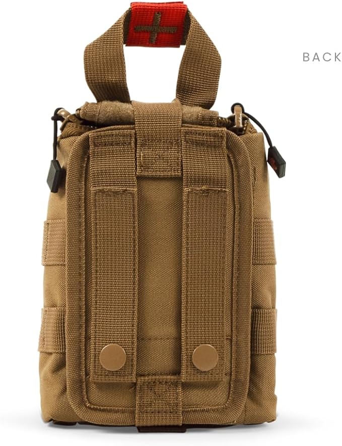 MY MEDIC TFAK Trauma First Aid Kit - Emergency Medical Rescue Gear Bag & Tactical Survival Supplies for Hunting, Hiking, Camping, The Gun Range or Car - Coyote