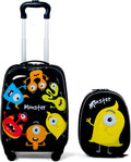 Goplus 2PC Kids Luggage, 12" & 16" Kids Carry On Luggage Set with 4 Spinner Wheels, Lightweight Rolling Spinner Suitcase for Children Toddlers Boys and Girls Travel