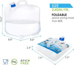 Collapsible Water Container Jug, 4×2.6 Gallon No BPA Water Storage Carrier with Spigot, for Camping Hiking Backpack RV Outdoors and Emergency, Foldable Portable Survival Kits for Hurricanes