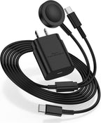 for Samsung Watch Charger Fast Charging,2 in 1 Galaxy Watch Phone Charger 3ft with 25W USBC Charger Compatible with Galaxy Watch 8/7/Ultra/6/6 Classic/5/5Pro/4/4 Classic/3/Active2/1/S24/S23/S22/21/20