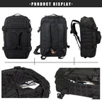 Miramrax Travel Duffle Bag Backpack for Men - Large Tactical Bags Weekender Gym Bag for Overnight Traveling Military Workout Deployment Sports (Black, 80L)