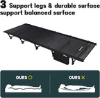 Camping Cot, Portable Camping Bed for Adults Children,Ironsmith Foldable Sleeping cots for Hiking,Camping,Travel,Support 330LB,Foldable Bed for Office nap (Black#Mesh Surface)