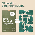 Kind Laundry Detergent Sheets – 60 Loads Ocean Breeze, EWG Verified, No Residue After Wash, Eco Plastic-Free Liquidless Laundry Soap, Non-Toxic Formula, for Sensitive Skin, Travel & Dorm Friendly