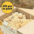 135pcs Fire Starter – Pine Wool & Natural Wax for Quick, Eco-Friendly Ignition of Grills, Fireplaces, Fire Pits & BBQs
