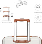 Kono Carry On Luggage Set Lightweight Airline Approved Carry On Suitcase with TSA Lock Spinner Wheels Durable Luggage Hardside Cream White
