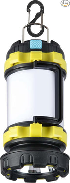 BOBKID 1 Pack Camping Lantern, Outdoor LED Camping Light, Rechargeable Flashlights with 1000LM, 6 Modes, IPX5 Waterproof Portable Emergency Camp Light for Hurricane Survival - Green