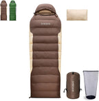 Down Sleeping Bag with Pillow, Ultralight Rectangular Sleeping Bag for Adults, Youth Backpacking,Hiking and Camping Outdoor with YKK Two-Way Zipper 680 FP Down