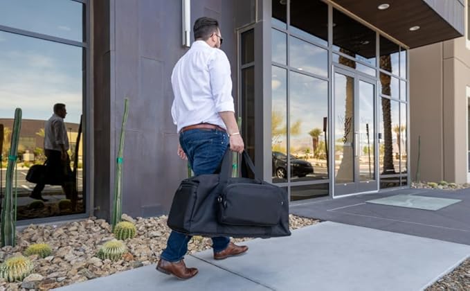 Xtreme Sight Line ~ XTECH Faraday Bag ~ for Tablets, 13" Laptops, and Other Medium Size Electronics ~ Data Security for Executive Travel ~ Shoulder Strap Included ~ Stone Interior