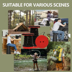 2025 Collapsible Stool Chair, Upgraded Folding Stool for Adults Lightweight, Sturdy, Adjustable, Portable, Foldable Seat Sturdy Stools for Outdoor Camping Fishing Hiking Gardening BBQ