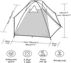 Forceatt Camping Tent 2/3/4 Person, Professional Waterproof & Windproof Lightweight Backpacking Tent Suitable for Outdoor,Hiking,Camping, Mountaineering and Travel