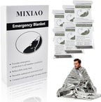 Emergency Foil Blanket, Survival Thermal Mylar Blankets Individually Packaged Perfect for Outdoors, Hiking, Survival, Marathons or First Aid (Silver (6 Pack))