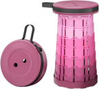 Ultra-Lightweight Collapsible Stool - Portable Folding Seat for Camping, Hiking, Travel & Outdoor Activities (Gradient Purple)