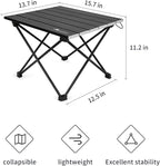MOON LENCE Folding Beach Table, Small Folding Table, Outdoor Ultralight Aluminum Camping Table, Portable Compact Backpacking, Travel Table for Beach, Picnics, Cooking, Hiking