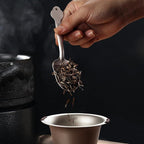 Shovel Spoon Titanium Reuseable Dessert Spoon for Ice Cream Tea Coffee Pudding Yogurt (Tea Scoops - Sandblasted)