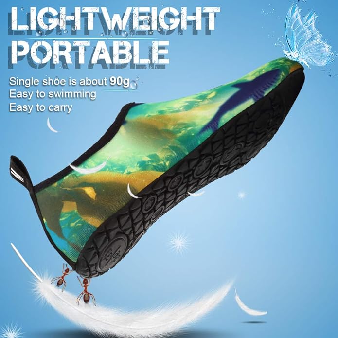 Deevike Water Shoes for Women Men Barefoot Quick-Dry Aqua Socks Slip-on for Beach Swim Surf Yoga Exercise