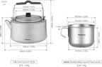 Camping Kettle Titanium Camp Tea Coffee Pot Portable Lightweight Tea Kettle Teapot Fast Heating Campfire Kettle for Stove Top, Boiling Water, Outdoor, Hiking, Camping, Picnic, Traveling