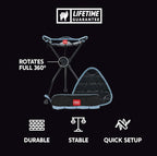 GRAND TRUNK Compass 360 XT Extra Tall Swivel Stool - Compact 260lb Capacity Portable Outdoor Seat for Camping & Travel (Brown)