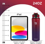 32oz Insulated Water Bottle with Straw Lid & Spout Lid & Paracord Handle, Stainless Steel Water Bottle Wide Mouth, Double Wall for Women Men Gym Fitness Outdoor