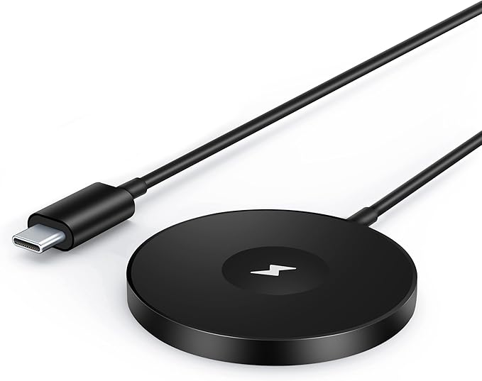 3 in 1 Magnetic Wireless Charging Station, 15W Fast Charger Compatible with iPhone 17/16/15/14/13/12 Series, Apple Watch 9-2/SE, AirPods Pro 3/2/1, for Bedside Desk Travel Home Office (Black)