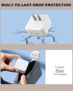 Fast iPhone 15 Charger Block, 2 Pack 40W Dual USB C Wall Charger PD Fast Charging Block Type C Foldable Charger Power Adapter Plug Box Apple Chargers for iPhone 15/14/13 Pro/12 Pro/Mini/iPad