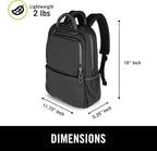 Kenneth Cole REACTION Logan Neoprene Travel 16" Laptop Backpack, Black