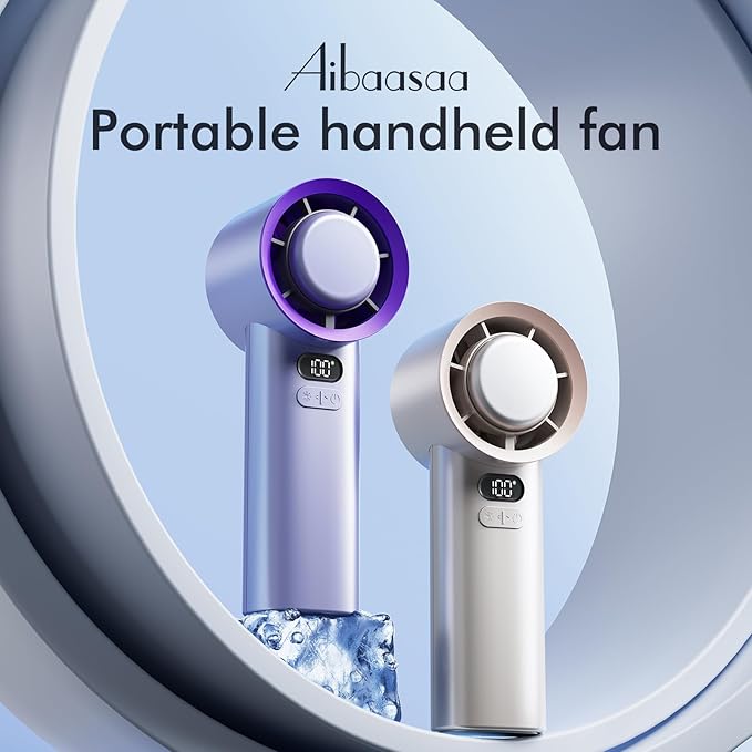Portable Fan for Travel Mini: Pocket Small Handheld Hand Held Rechargeable Battery Operated USB Charger - Gifts for Women Teens - Summer to a Beach for a Cooling vacation
