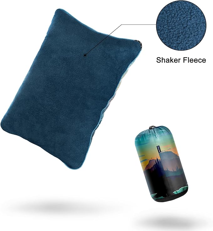 Camping Pillow,Supportive Compressible Travel Pillow Large Size Lightweight Camp Pillow with Storage Bag for Camping,Hiking,Backpacking,Airplane