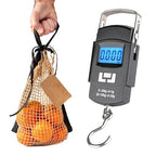 Digital Luggage Scale 110lb /50kg Portable Mini Electronic Scale with Fishing Hook Tare Function Backlit LCD Display Luggage Scales for Suitcases with Hook Handheld Luggage Scale with Hook