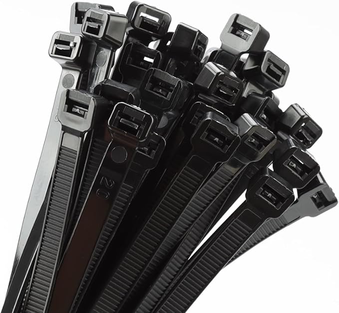 Armpow 26 inch Black Zip Ties Heavy Duty 60 PCS, 200 LBS Ultra Exclusive Strong Plastic Wire Ties, Large Cable Ties Extra Long Tie Wraps, Indoor and Outdoor UV Resistant