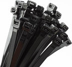 Armpow 14 inch Black Zip Ties Heavy Duty 100 PACK, 200 LBS Ultra Exclusive Strong Plastic Wire Ties, Large Cable Ties Extra Long Tie Wraps, Indoor and Outdoor UV Resistant